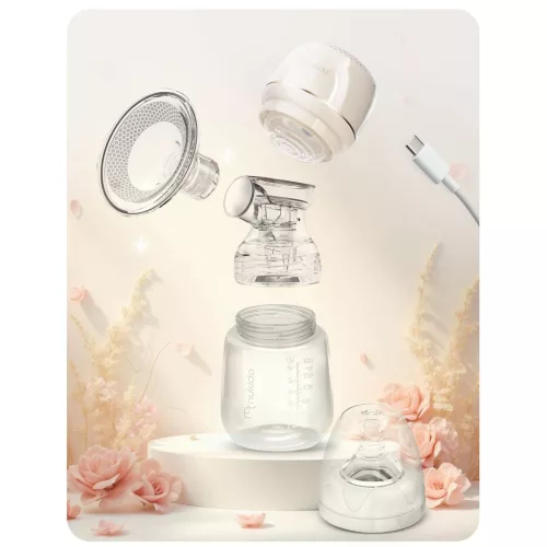 Pompă electrică de sân, 3 faze, 180 ml, fără BPA, încărcare USB-C - Nukido NK-961