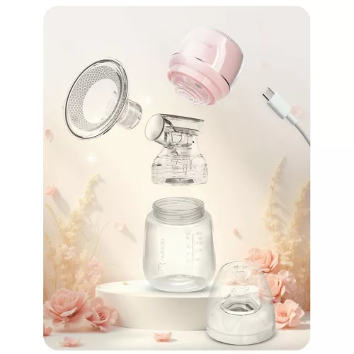 Pompă electrică de sân, 3 faze, 180 ml, fără BPA, încărcare USB-C - Nukido NK-961