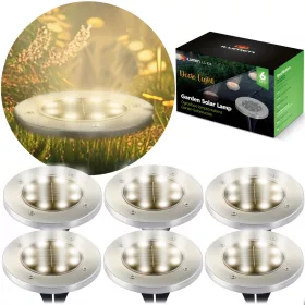   Decupaj panou solar LED, lampă de grădină cu panou solar din siliciu policristalin, 6 buc - Ilumen LS-104