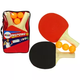 Husă pentru 3 mingi de ping-pong din lemn