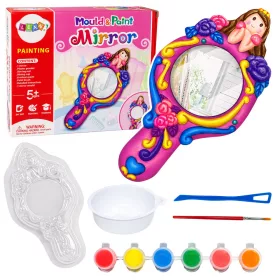   Set de vopsea creativă pentru ipsos în formă de oglindă din plastic