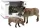 Set de 2 figurine african Warthog cu animale tinere din World Series