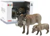Set de 2 figurine african Warthog cu animale tinere din World Series