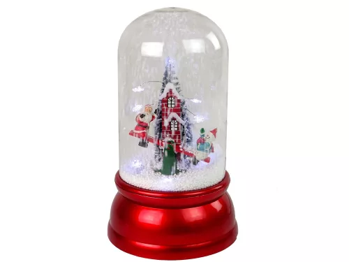 Crăciun cupolă decorațiune zăpadă Moș Crăciun roșu