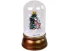Ornament de Crăciun din sticlă, oameni de zăpadă, ornament de brad de Crăciun auriu