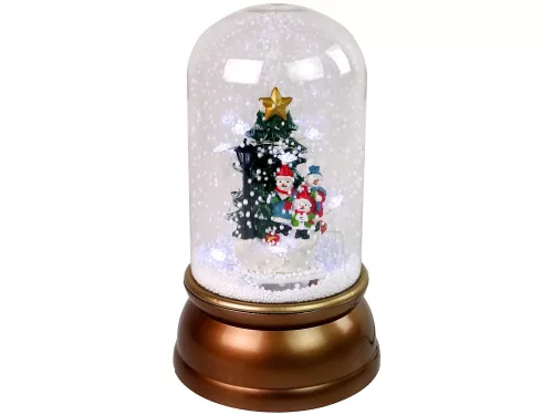 Ornament de Crăciun din sticlă, oameni de zăpadă, ornament de brad de Crăciun auriu