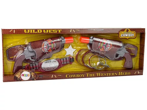 Set Cowboy pentru două accesorii pentru pinteni de revolver Cowboy