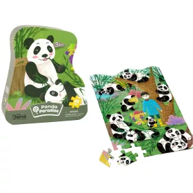   Puzzle cu panda din pădurea de bambus, format din 48 de piese