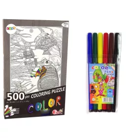 Puzzle-uri de colorat 500 buc Pești Ocean