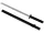 Sabie din lemn, accesorii negre pentru cavaler, 73 cm