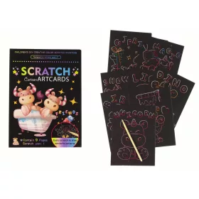 Carte de colorat scratch pentru copii, animale