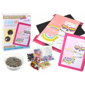   Kit DIY cu ramă bufniță cu toc înalt cu paiete, colorată