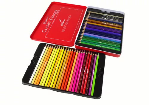 Set de 48 de recipiente metalice pentru creioane de artă