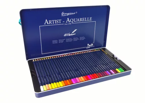 Set de 36 de recipiente metalice pentru creioane acuarelă