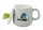 Cană ceramică Dinosaur Blue, capac, linguriță, 350 ml