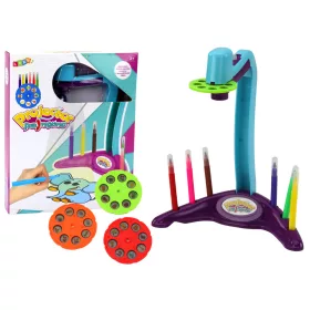   Proiector de desen cu 3 plăci interschimbabile, stilou violet