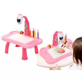 Mini proiector robot masă 2 în 1 accesorii roz