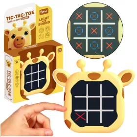   Joc electronic 3 în 1 Tic Tac Toe cu memorie, girafă galbenă