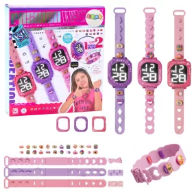   Ceas DIY pentru copii, cu curele interschimbabile, reglabile, mărgele decorative