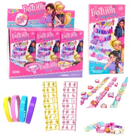   Set de brățări DIY cu pandantive și modele cu litere, 4 brățări reglabile