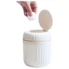 Coș de gunoi mini cu capac deschizător, universal, elegant, alb