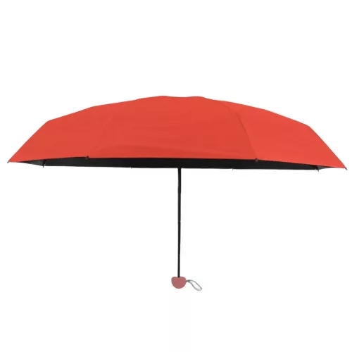 Umbrelă de buzunar pliabilă cu protecție UV UPF 50+ cu husă, roșie, 90 cm