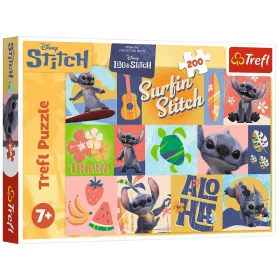  Puzzle 200 – Aventuri Hawaiiene – Disney Stitch Trefl 13331