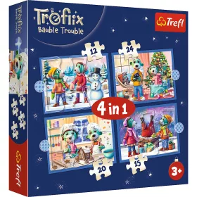 Puzzle 4 în 1 – Ninge la Trefl – Trefl 34657
