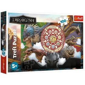 Puzzle 100 – Dragoni în acțiune – Trefl 16524