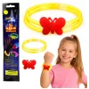 Brățară cu fluture fluorescent dublu și băț neon