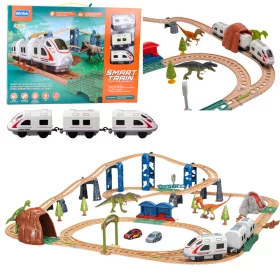   Set trenuleț electric Parcul Dinozaurilor cu lumini și sunete 76 cm