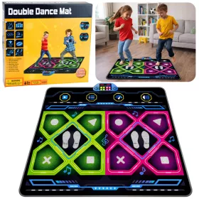 Saltea de dans electronică dublă cu LED-uri 105 x 90 cm
