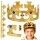 King's Crown Adjustable for King Queen Costume Gold 17-20 cm