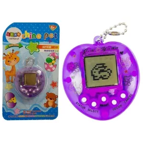 Tamagotch electronic cu animale, violet, cu lanț scurt