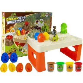   Masă de plastilină Daisy, matriță pentru ouă de dinozaur, vulcan cu lavă strălucitoare, 4 culori