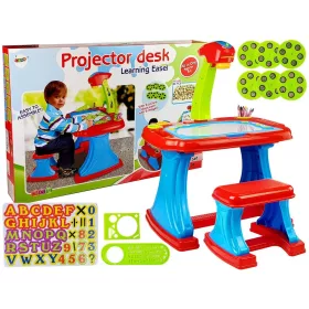   Masă educațională cu scaun de proiector, creioane colorate, magneți, litere și cifre